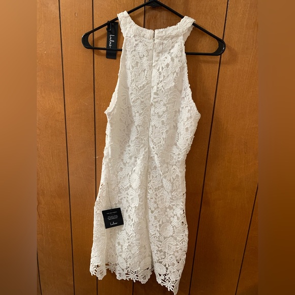 NWT Lulu’s white lace floral mini dress size small - Picture 7 of 11